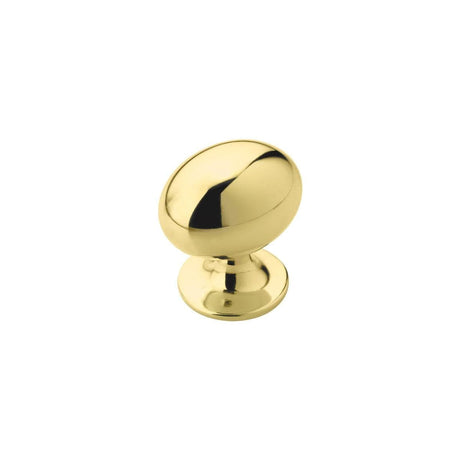 Amerock BP530183 Polished Brass oval cabinet knob