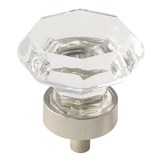 Amerock BP55268CPN Traditional Classics 1-5/16 inch glass cabinet knob Clear Polished Nickel