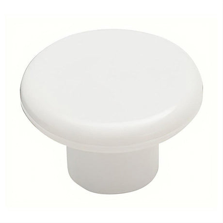 Amerock BP802PW BP802 Allison Value 1-1/4" Diameter Mushroom Cabinet Knob White