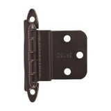 Amerock BPR3417ORB BPR3417 Functional Hardware 3/8" Inset Non Self Closing Face Mount Hinge Oil Rubbed Bronze