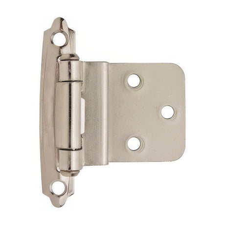 Amerock BPR342826 BPR3428 Functional Hardware 3/8" Steel 2 Pack Inset Self Closing Face Mount Hinge Bright Chrome