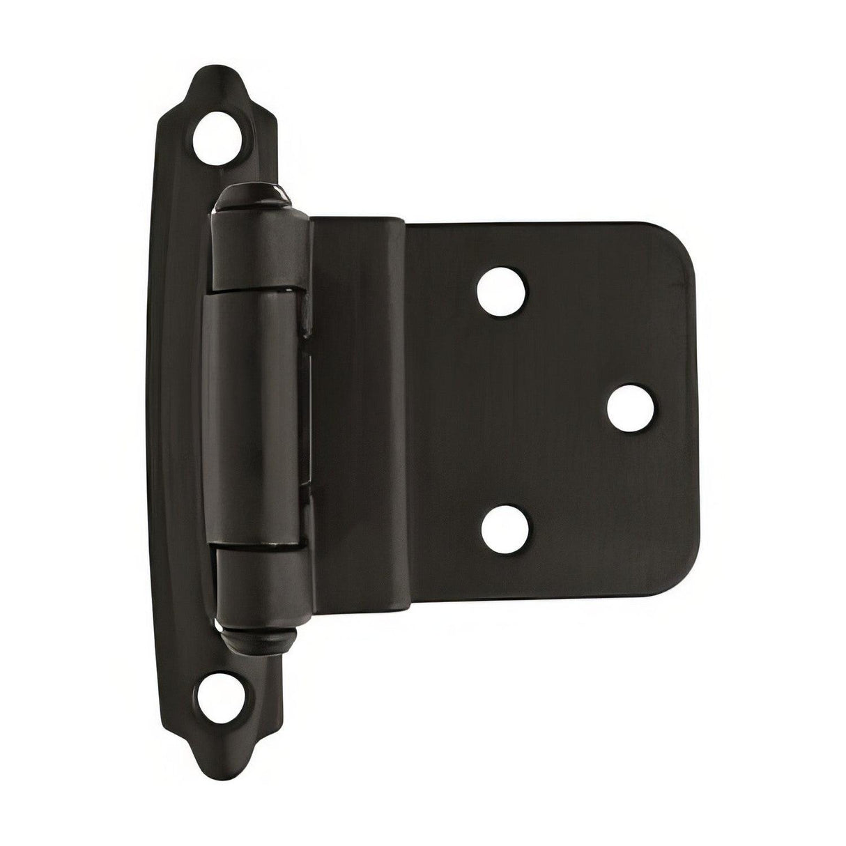 Amerock BPR3428FB BPR3428 Functional Hardware 3/8" Steel 2 Pack Inset Self Closing Face Mount Hinge Flat Black