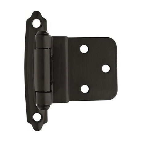 Amerock BPR3428FB BPR3428 Functional Hardware 3/8" Steel 2 Pack Inset Self Closing Face Mount Hinge Flat Black
