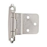 Amerock BPR3428G10 BPR3428 Functional Hardware 3/8" Steel 2 Pack Inset Self Closing Face Mount Hinge Satin Nickel