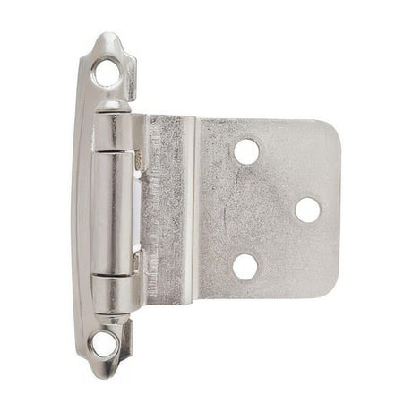 Amerock BPR3428G10 BPR3428 Functional Hardware 3/8" Steel 2 Pack Inset Self Closing Face Mount Hinge Satin Nickel