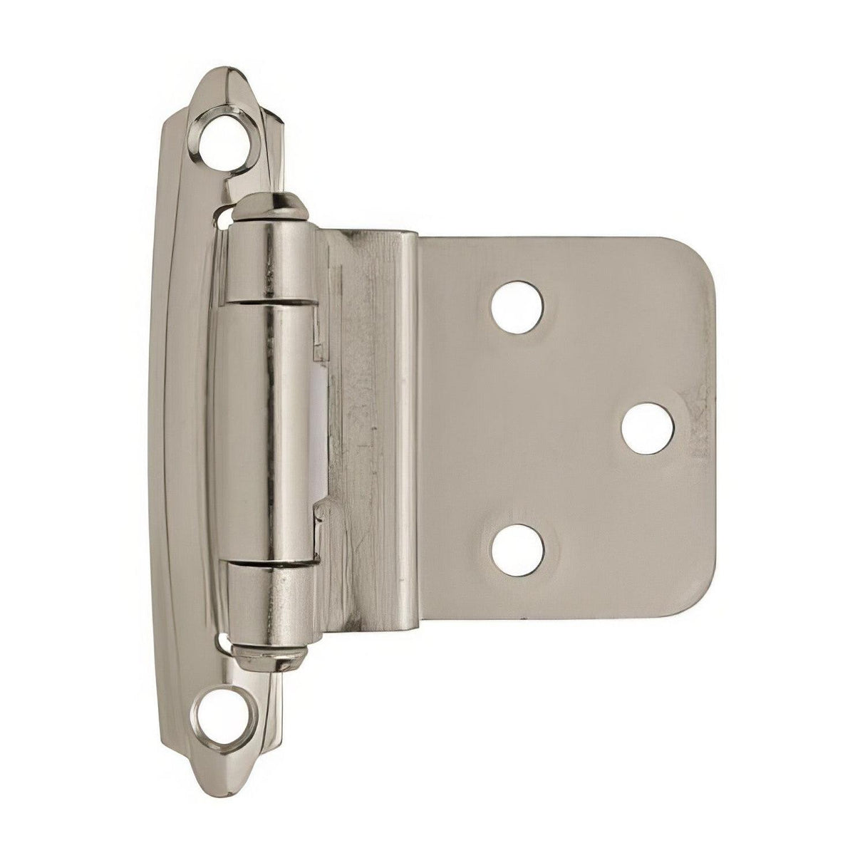 Amerock BPR3428G9 BPR3428 Functional Hardware 3/8" Steel 2 Pack Inset Self Closing Face Mount Hinge Sterling Nickel