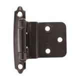 Amerock BPR3428ORB BPR3428 Functional Hardware 3/8" Steel 2 Pack Inset Self Closing Face Mount Hinge Oil Rubbed Bronze