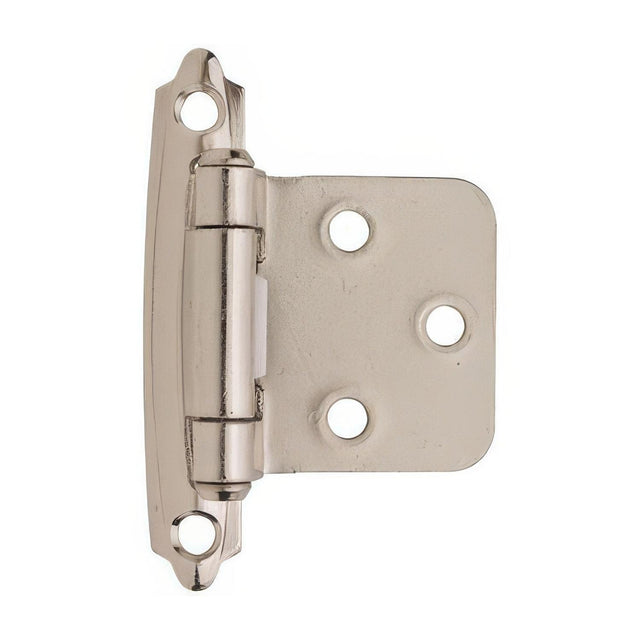 Amerock BPR342926 BPR3429 Functional Hardware Steel 2 Pack Variable Overlay Self Closing Face Mount Hinge Bright Chrome
