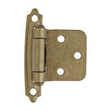 Amerock BPR3429BB BPR3429 Functional Hardware Steel 2 Pack Variable Overlay Self Closing Face Mount Hinge Burnished Brass