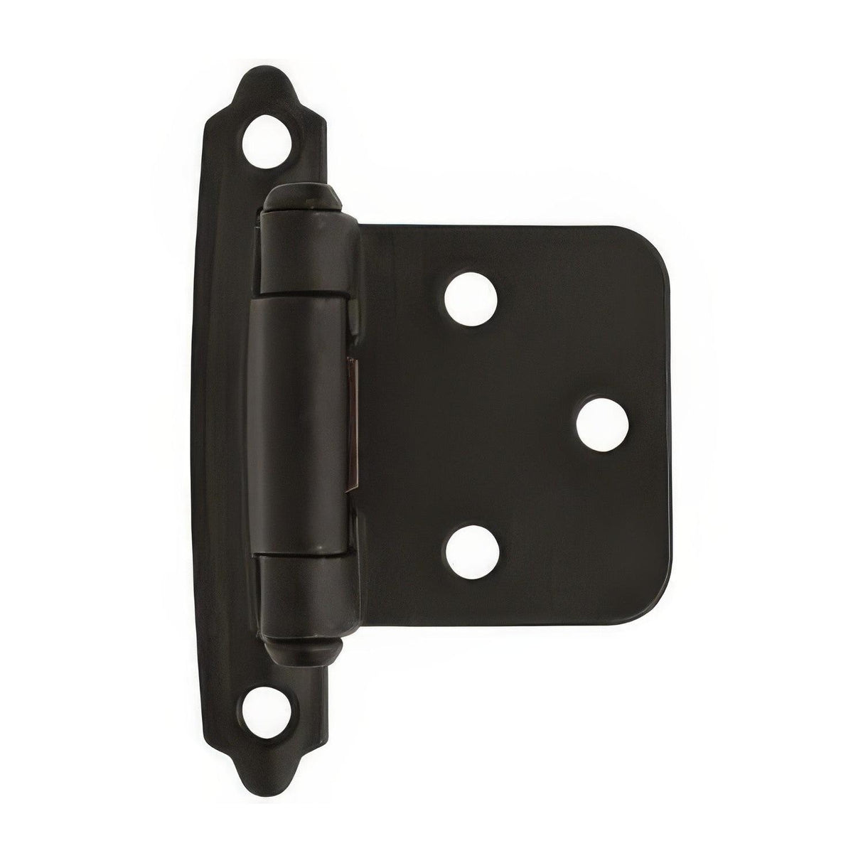 Amerock BPR3429FB BPR3429 Functional Hardware Steel 2 Pack Variable Overlay Self Closing Face Mount Hinge Flat Black