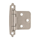 Amerock BPR3429G10 BPR3429 Functional Hardware Steel 2 Pack Variable Overlay Self Closing Face Mount Hinge Satin Nickel
