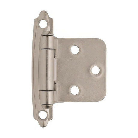 Amerock BPR3429G10 BPR3429 Functional Hardware Steel 2 Pack Variable Overlay Self Closing Face Mount Hinge Satin Nickel