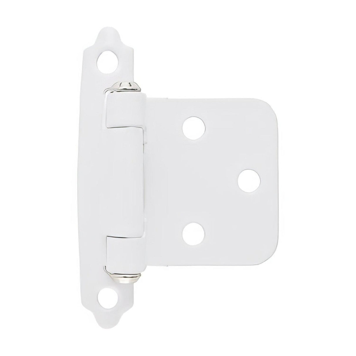 Amerock BPR3429W BPR3429 Functional Hardware Steel 2 Pack Variable Overlay Self Closing Face Mount Hinge White