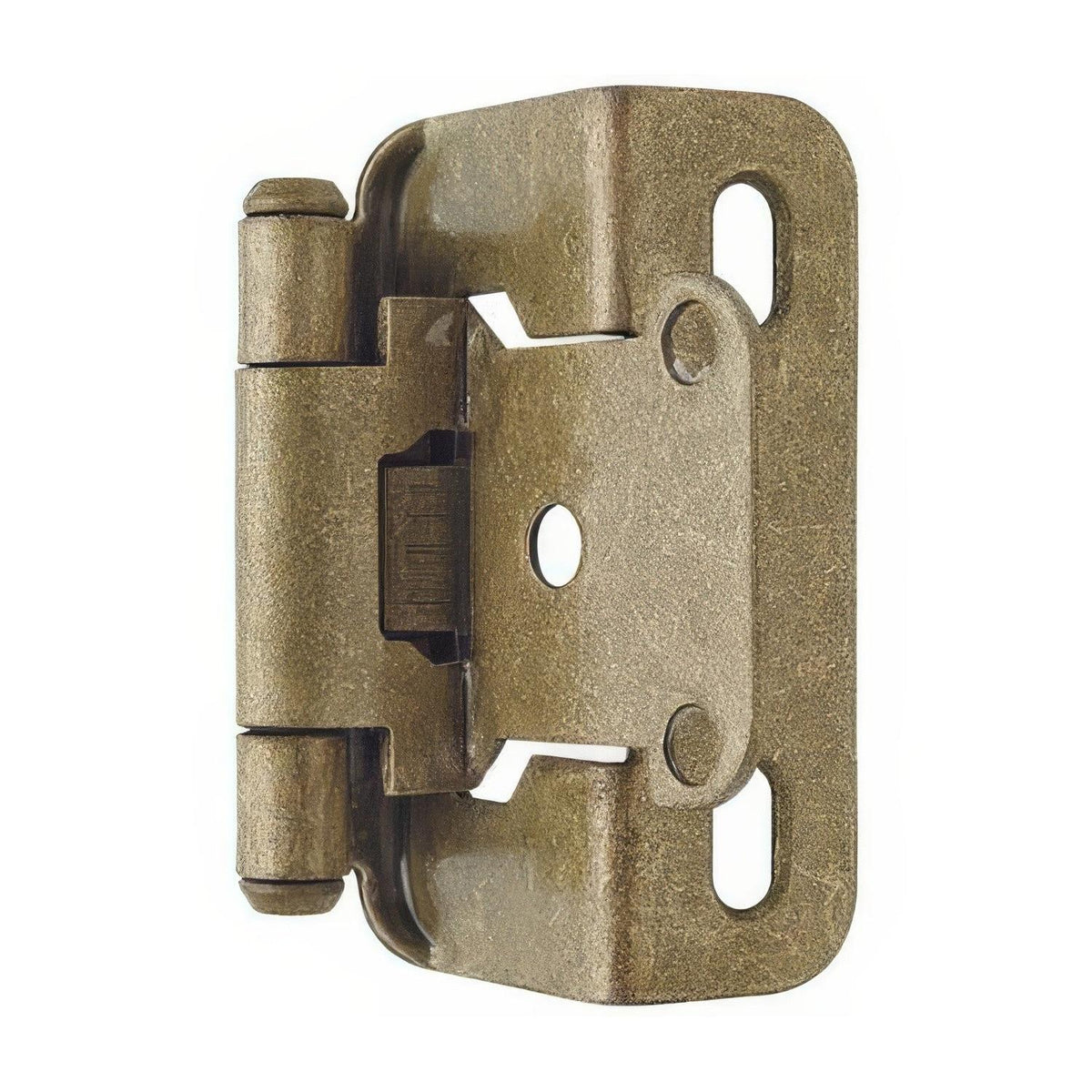 Amerock BPR7550BB 1/2 Inch Overlay Self-Closing Partial Wrap Hinge Burnished Brass