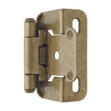 Amerock BPR7550BB 1/2 Inch Overlay Self-Closing Partial Wrap Hinge Burnished Brass