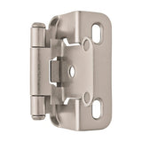 Amerock BPR7550G10 1/2 Inch Overlay Self-Closing Partial Wrap Hinge Satin Nickel