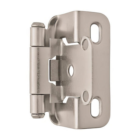 Amerock BPR7550G10 1/2 Inch Overlay Self-Closing Partial Wrap Hinge Satin Nickel