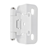 Amerock BPR7550W 1/2 Inch Overlay Self-Closing Partial Wrap Hinge White