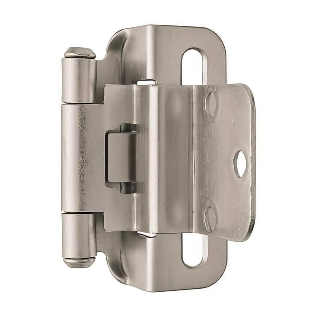 Amerock BPR7565G10 BPR7565 Functional Hardware 3/8" Steel 2 Pack Inset Self Closing Partial Wrap Hinge Satin Nickel