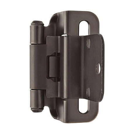 Amerock BPR7565ORB BPR7565 Functional Hardware 3/8" Steel 2 Pack Inset Self Closing Partial Wrap Hinge Oil Rubbed Bronze