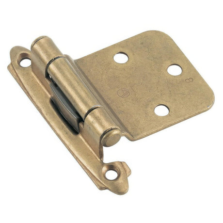 Amerock BPR7630BB Variable Overlay Self-Closing Reverse Bevel Hinge Burnished Brass