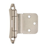 Amerock BPR792826 BPR7928 Functional Hardware 3/8" Steel 2 Pack Inset Self Closing Face Mount Hinge Bright Chrome