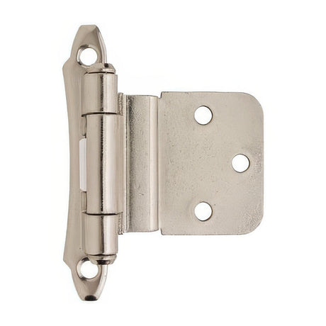 Amerock BPR792826 BPR7928 Functional Hardware 3/8" Steel 2 Pack Inset Self Closing Face Mount Hinge Bright Chrome