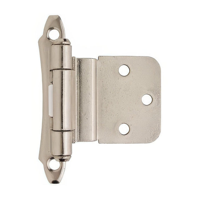 Amerock BPR792826 BPR7928 Functional Hardware 3/8" Steel 2 Pack Inset Self Closing Face Mount Hinge Bright Chrome