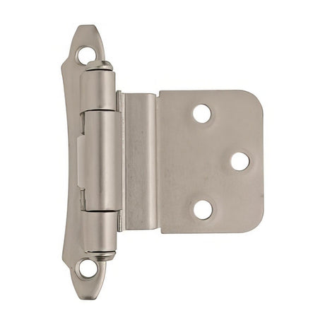 Amerock BPR7928G10 BPR7928 Functional Hardware 3/8" Steel 2 Pack Inset Self Closing Face Mount Hinge Satin Nickel