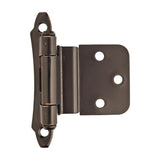 Amerock BPR7928ORB BPR7928 Functional Hardware 3/8" Steel 2 Pack Inset Self Closing Face Mount Hinge Oil Rubbed Bronze
