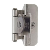 Amerock BPR8701G10 BPR8701 Functional Hardware 1/4" Steel 2 Pack Overlay Double Demountable Hinge Satin Nickel