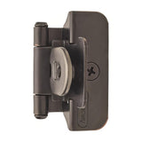Amerock BPR8701ORB BPR8701 Functional Hardware 1/4" Steel 2 Pack Overlay Double Demountable Hinge Oil Rubbed Bronze