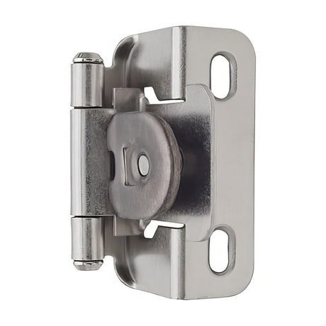 Amerock BPR8719G10 1/2 Inch Overlay Single Demountable Partial Wrap Hinge Satin Nickel