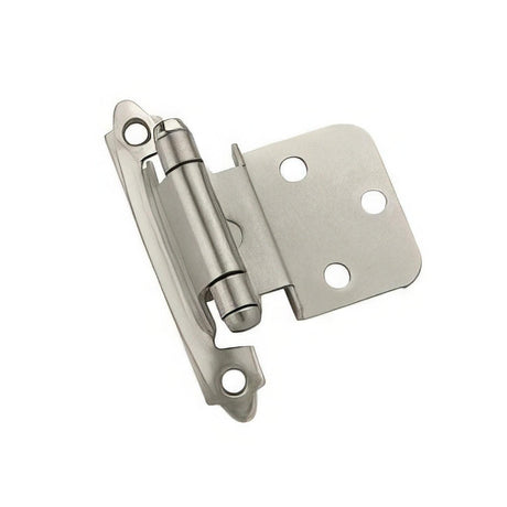 Amerock CM7128G10 3/8 Inch Inset Self-Closing Face Mount Hinge Satin Nickel