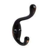 Amerock H55445ORB H55445 Single Hooks Double Coat and Hat Hook Oil Rubbed Bronze