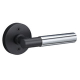 Sure-Loc AP100-RD FBL GRIP-SM SB flat black / satin brass dummy door lever