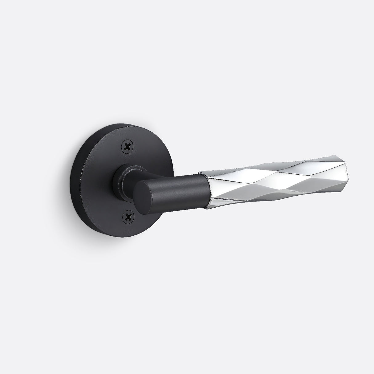 Sure-Loc AP100-RD FBL GRIP-VT 26 flat black / polished chrome dummy door lever