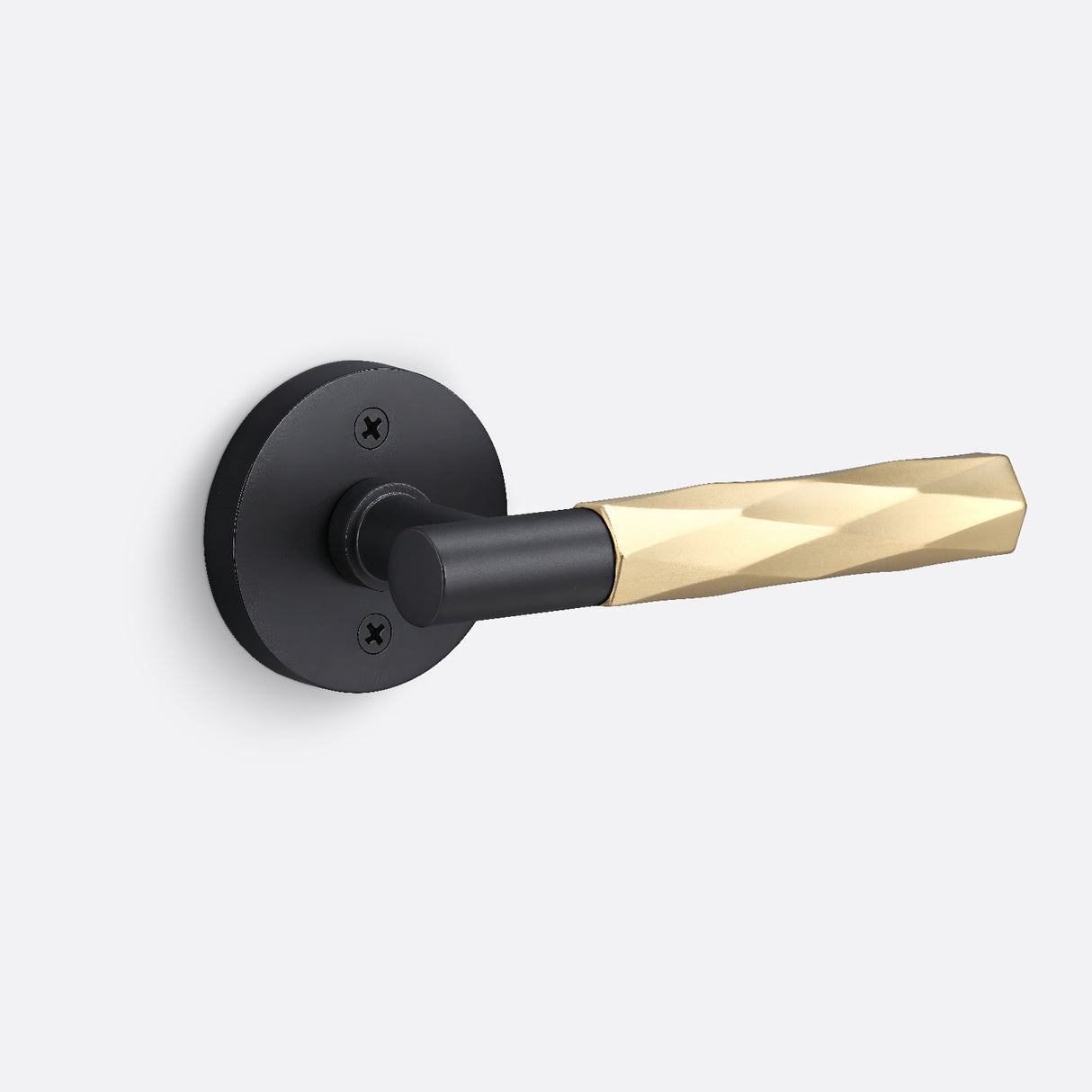 Sure-Loc AP100-RD FBL GRIP-VT SB flat black / satin brass dummy door lever