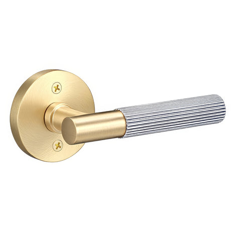 Sure-Loc AP100-RD FBL GRIP-SKN SB flat black / satin brass dummy door lever