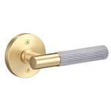 Sure-Loc AP100-RD FBL GRIP-SKN SB flat black / satin brass dummy door lever