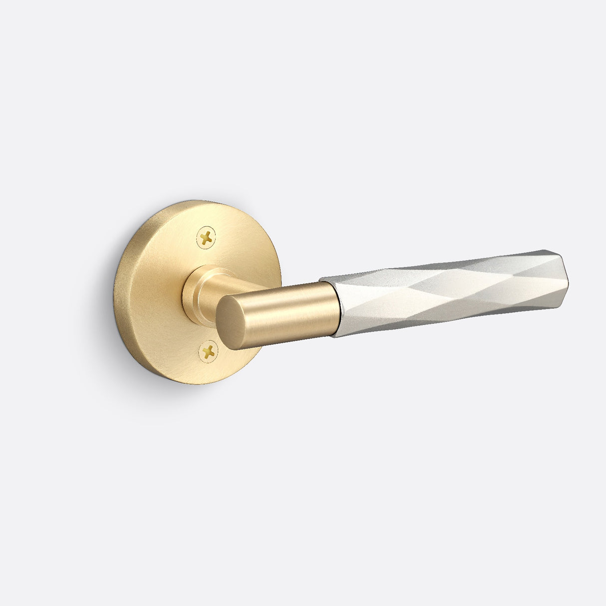 Sure-Loc AP100-RD SB GRIP-VT 15 satin brass / satin nickel dummy door lever