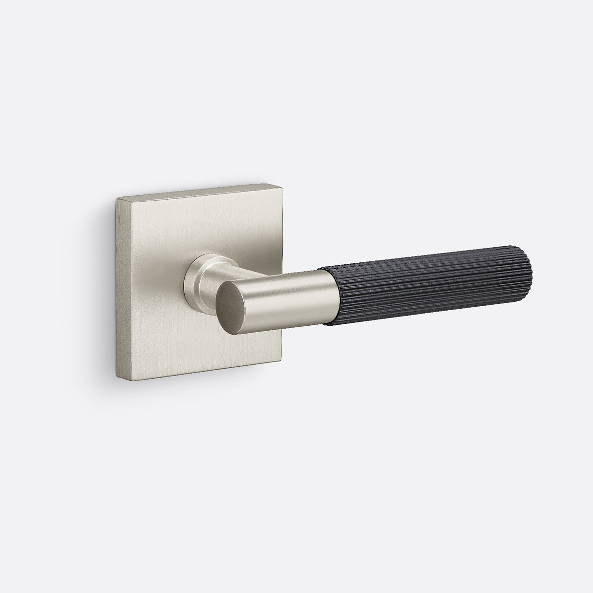 Sure-Loc AP100-SQ 15 GRIP-SKN FBL satin nickel / flat black dummy door lever