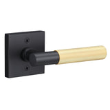 Sure-Loc AP100-SQ FBL GRIP-KN SB flat black / satin brass dummy door lever