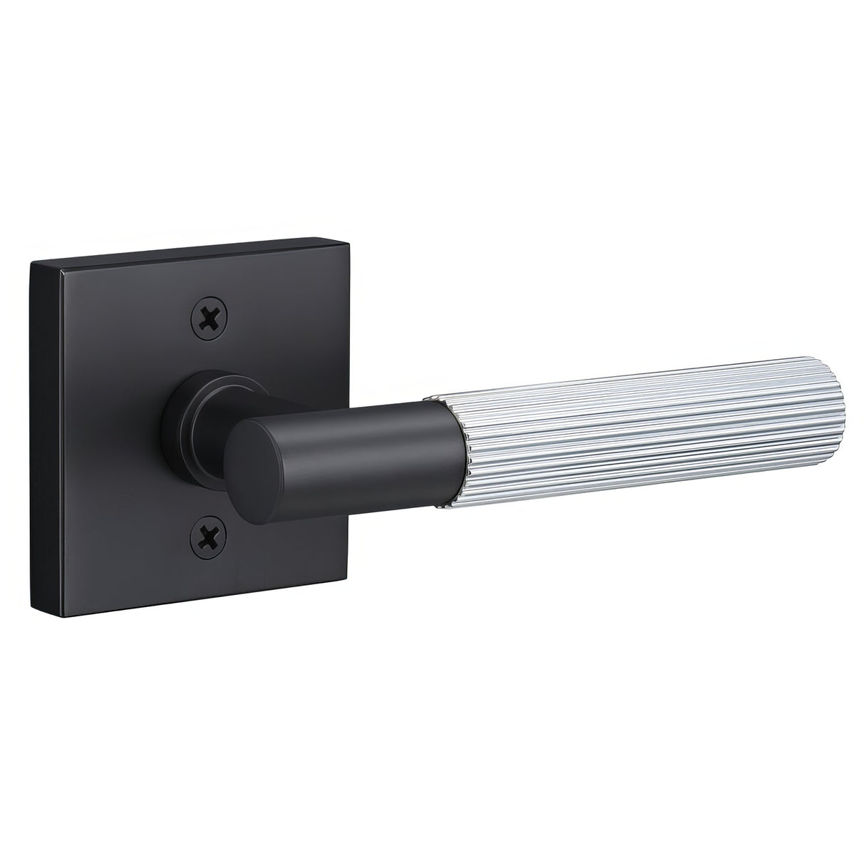 Sure-Loc AP100-SQ FBL GRIP-SKN 26 flat black / polished chrome dummy door lever
