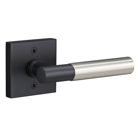 Sure-Loc AP100-SQ FBL GRIP-SM 15 flat black / satin nickel dummy door lever