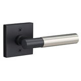 Sure-Loc AP100-SQ FBL GRIP-SM 15 flat black / satin nickel dummy door lever