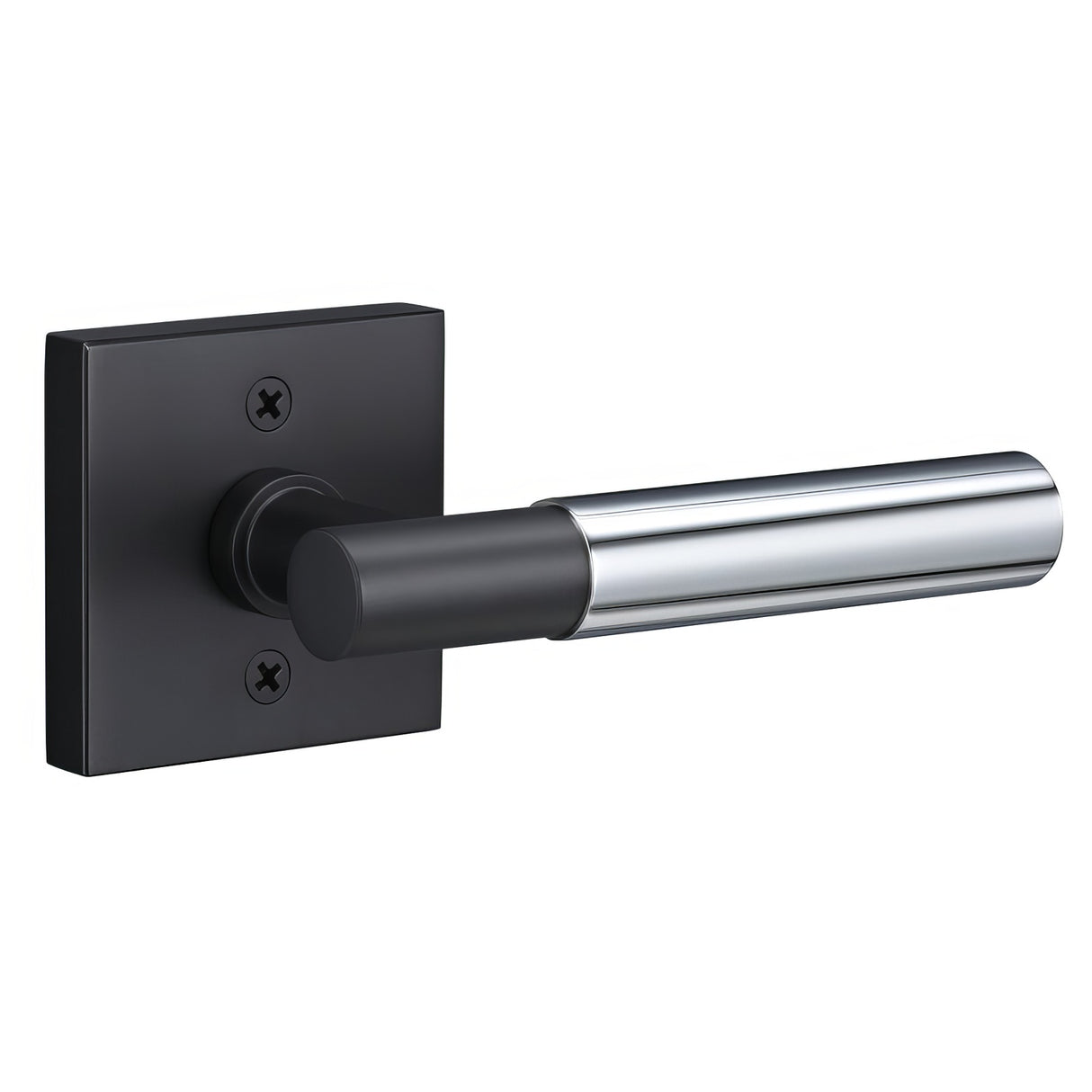 Sure-Loc AP100-SQ FBL GRIP-SM 26 flat black / polished chrome dummy door lever