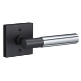 Sure-Loc AP100-SQ FBL GRIP-SM 26 flat black / polished chrome dummy door lever