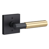 Sure-Loc AP100-SQ FBL GRIP-SM SB flat black / satin brass dummy door lever