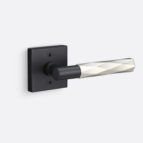Sure-Loc AP100-SQ FBL GRIP-VT 15 flat black / satin nickel dummy door lever